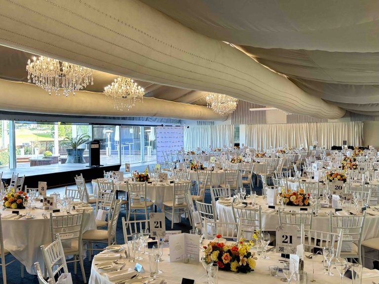 Elongated Low Faux Floral Centrepiece