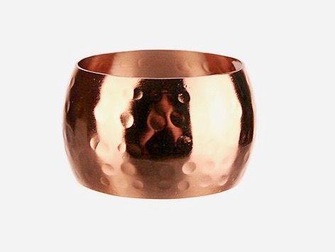 Hammered Copper Napkin Rings