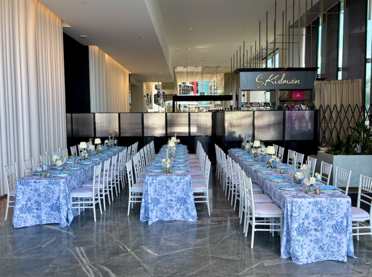 Blue Floral Tablecloths