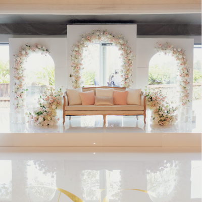 White Arch Trio Backdrop