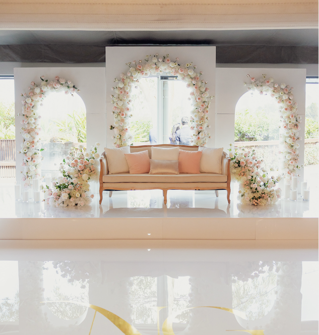 White Arch Trio Backdrop