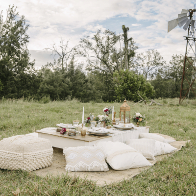 Low Timber Picnic Table 8 Seater